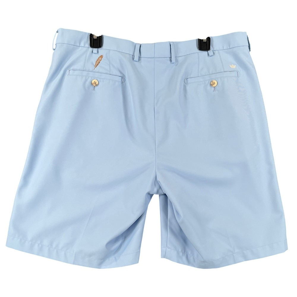 Peter Millar Performance Golf Shorts Mens 38 Blue Wicking Feather Sport Golfing